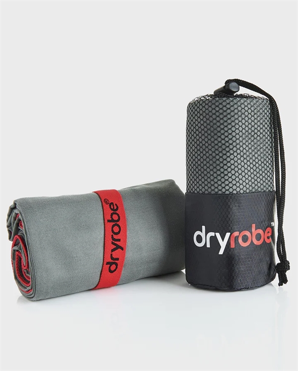 Dryrobe Microfibre Towel / grey red