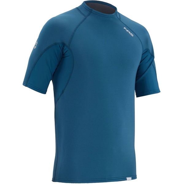 NRS Mens HydroSkin 0.5 Short - Sleeve Shirt Poseidon