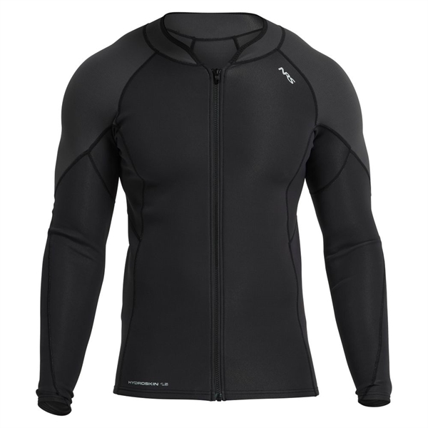 NRS Mens HydroSkin 1.5 sort Jacket front