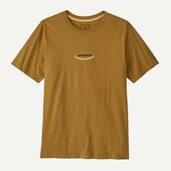 Patagonia Mens 95 Oval Logo T-Shirt bobcat brown sunshine bryst