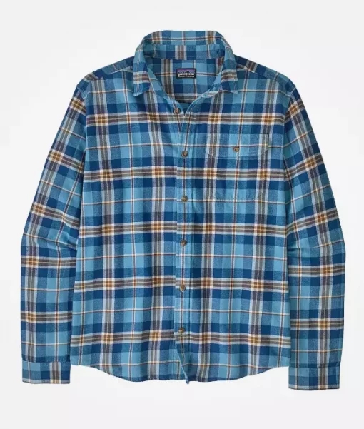 Patagonia M\'s L/S LW Fjord Flannel Shirt prime shore blue