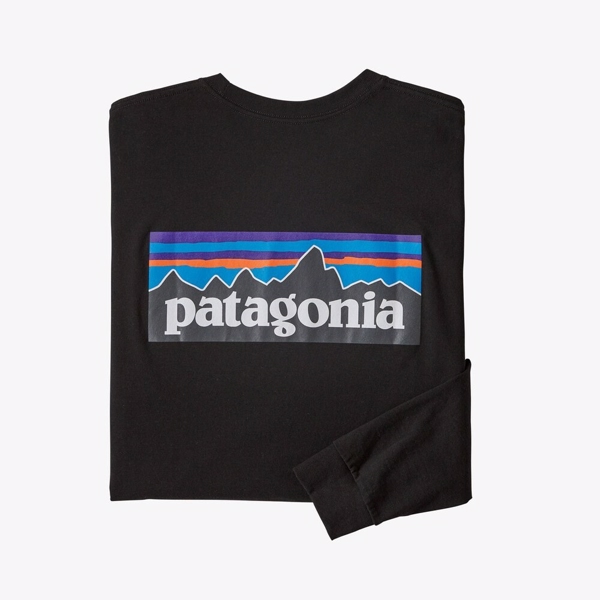 Patagonia Ms LS P-6 Logo Responsibili-Tee Black