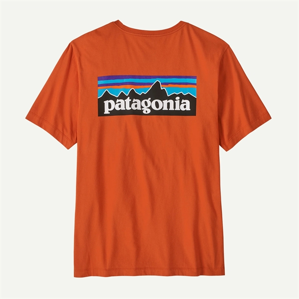 Patagonia Mens P-6 Logo T-Shirt coal orange